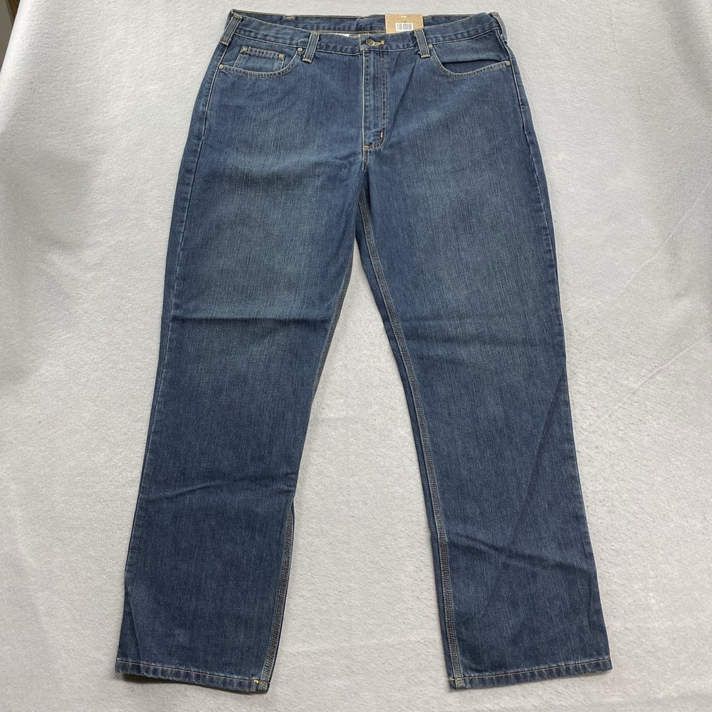 Carhartt Jeans Mens 40x32 Blue Denim Pants Relaxed Fit Straight Leg Holter